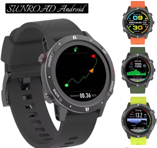 SUNROAD Outdoor GPS SPORT Smartwatch 5ATM Swim Dive Compass Altitude Fishing,App - 第 1/26 張圖片