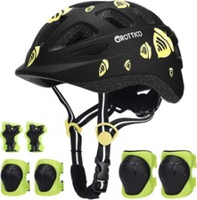 Toddler-Kids Ultralight Helmet with Knee-Elbow-Wrist-Pads - SIZE S 20-22 inch