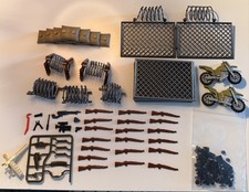 Großes WW2 Militär Zubehör Set für Minifiguren (LEGO kompatibel).
