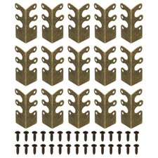 15 Pcs Baseboard Corner Protectors, Metal Edge Cover with Screws, Bronze