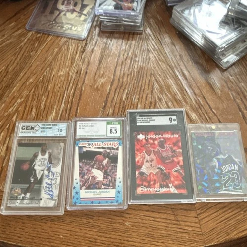 New ListingFleer Michael Jordan Kobe Bryant NBA Card Lot 4 All-Stars Tribute Bulls 1989