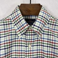 Brooks Brothers Shirt Mens Medium OCBD Oxford Cotton Supima Button Up Down