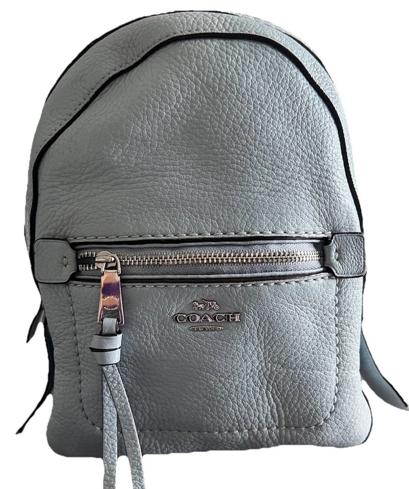 Coach Andi светло-синий галечной кожи рюкзак стиль сумочки * без ремня * - Изображение 2 из 4
