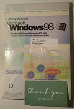 Microsoft Windows 98 Getting Started Manual w Product Key for PC - NO CD