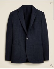 J.CREW Ludlow Slim Fit Suit 39R 32x30 100 English Wool Navy Mini Check