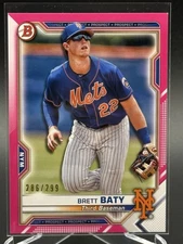 2021 Bowman BRETT BATY Fuschia Border /299