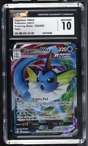Vaporeon VMAX graded CGC 10 for sale on eBay