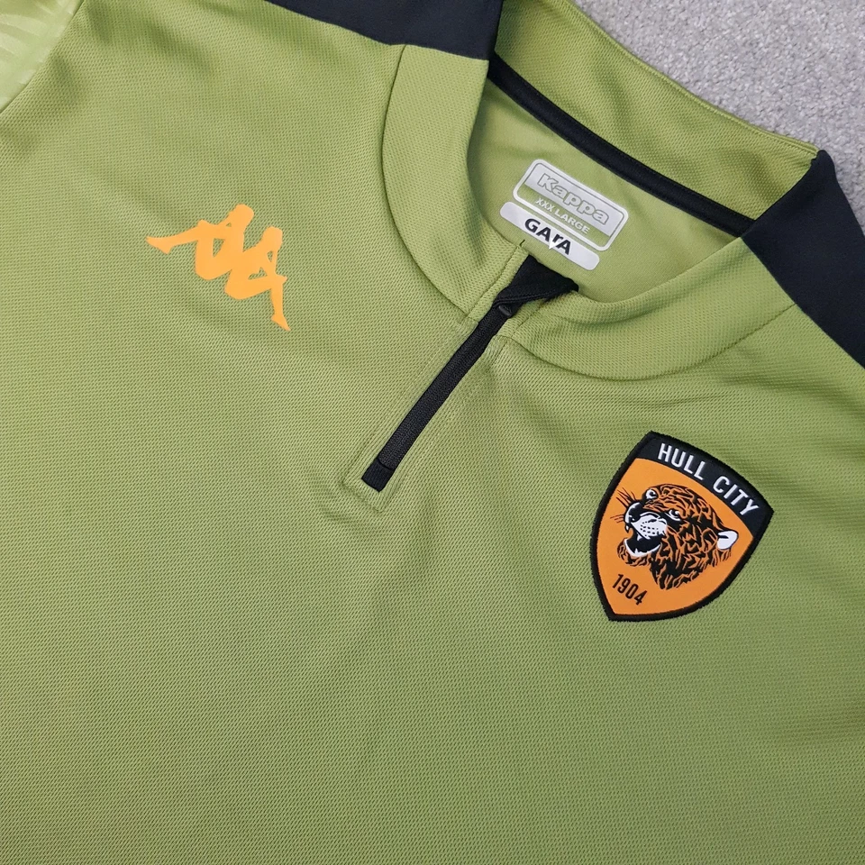 Hull City Mens 1/4 Zip Top 3XL XXXL Green Kappa Football Training Pullover - Image 4 of 4