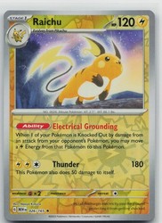 Raichu 026/165 Reverse Holo Rare – Scarlet & Violet 151