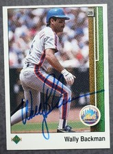New York Mets Star Wally Backman autographed / signed 1989 Upper Deck card RARE-