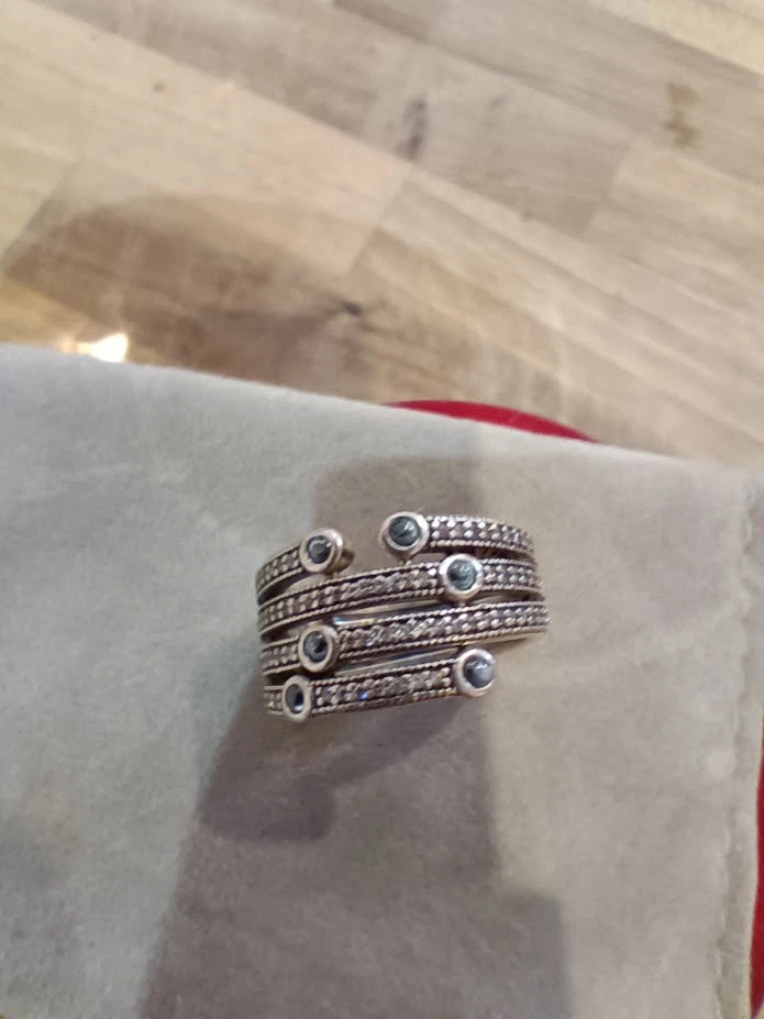 Banda Oficial Pandora Plata Esterlina Brillante Océano Talla 58 Sin Caja Foto 2 de 2