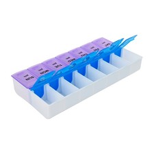 2Pcs Weekly Pill Box Organizer Twice a Day 7 day AMPM Organizer Case Medicine