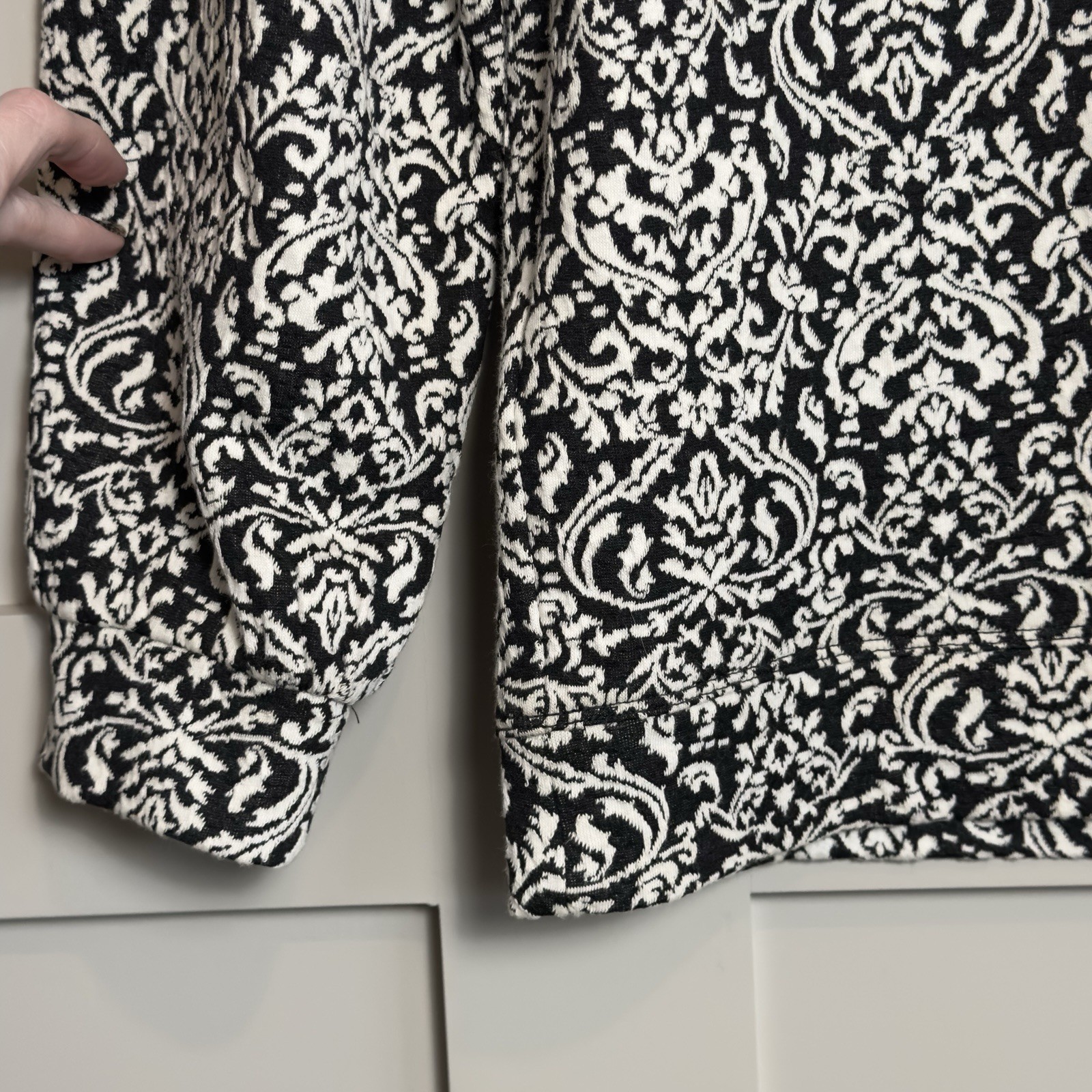 BCBGeneration Long Sleeve Damask Pattern Top Blou… - image 5