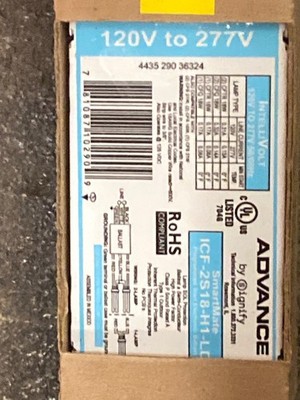Signify Advance SmartMate Ballast ICF-2S18-H1-LD, 120V-277V