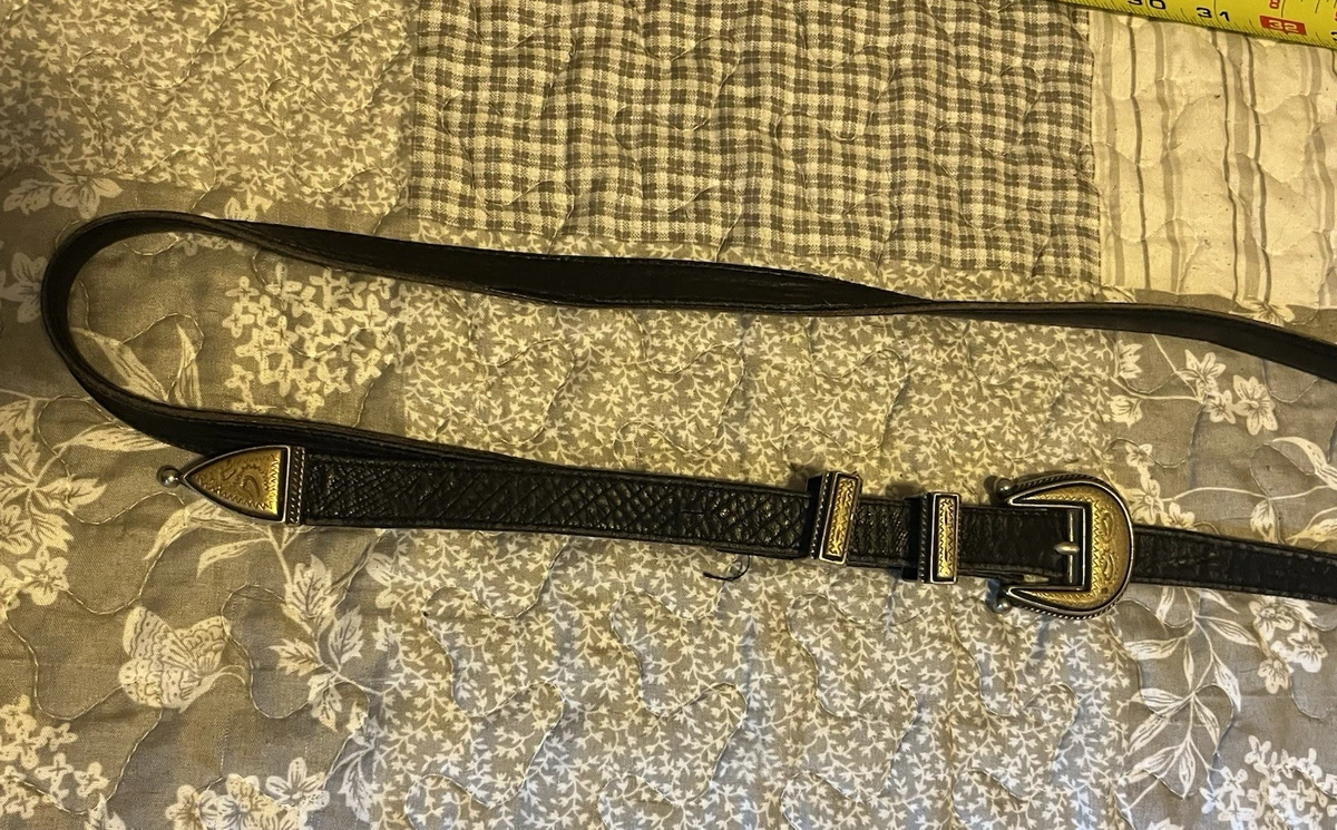 Black Gold Triple Buckle Studded Wide Statement Belt Western NWT Shop Emme Studded Belt | Unison Label main image 4