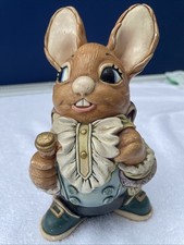 Pendelfin Father Rabbit Collectible Figurine with Yellow Coat Large