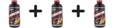 3 x Nutrex Liquid Carnitine 3000, Orange Mango - 480 ml. (48,58 EUR/L)