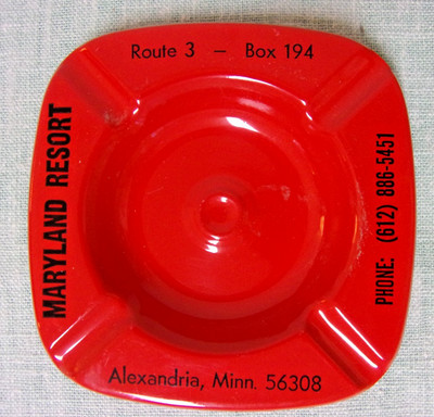 Vintage Maryland Resort Alexandria Minnesota Ashtray Unused