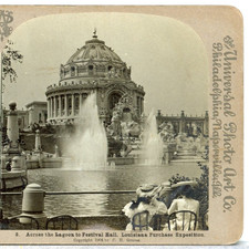ST. LOUIS WORLDS FAIR, Across The Lagoon To Festival Hall--Graves Stereoview SL5