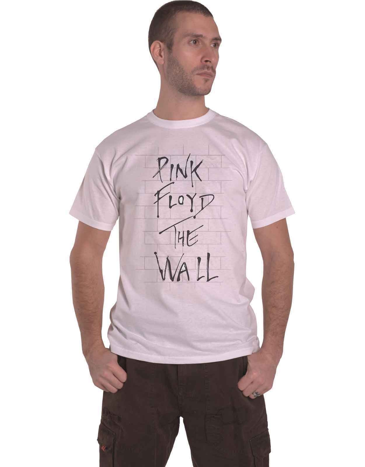 ALTRA T shirt Pink Floyd The Wall and Logo Band logo nuova ufficiale uomo bianca