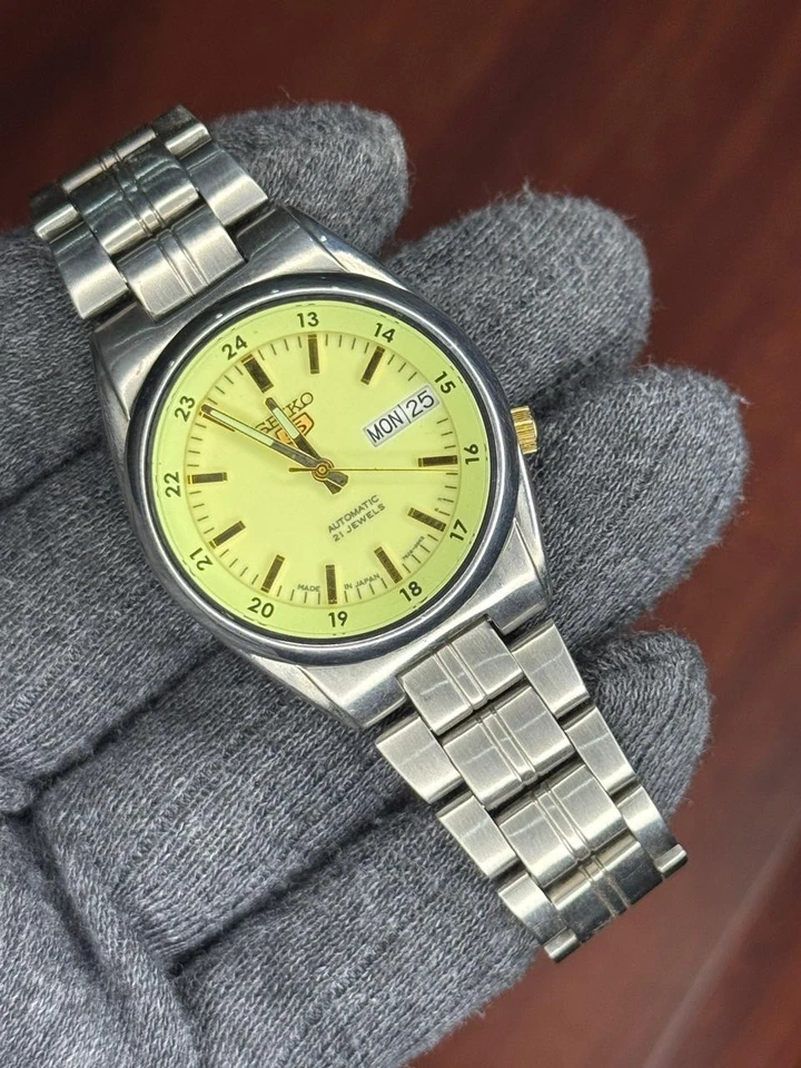 Винтажные автоматические мужские наручные часы Seiko 5 день/дата - Изображение 3 из 4