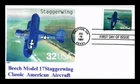 DR JIM STAMPS US COVER STAGGERWING CLASSIC AMERICAN AIRCRAFT FIRST DAY ISSUE