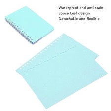 (Light Green)MAJONMMERD A5 Loose Leaf Binding Cover PP Plastic Presentation