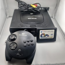 Sega Saturn Model MK-80000A Console w/ 1- 3D Controller & Backup Cart Tested