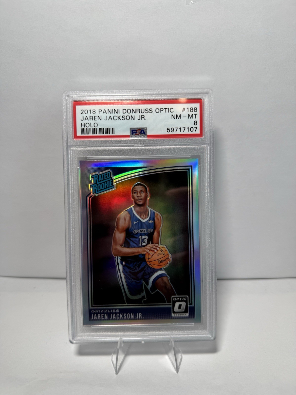 2018 Panini Donruss Optic Jaren Jackson Jr. Holo RC 188 PSA 9 MINT Grizzlies