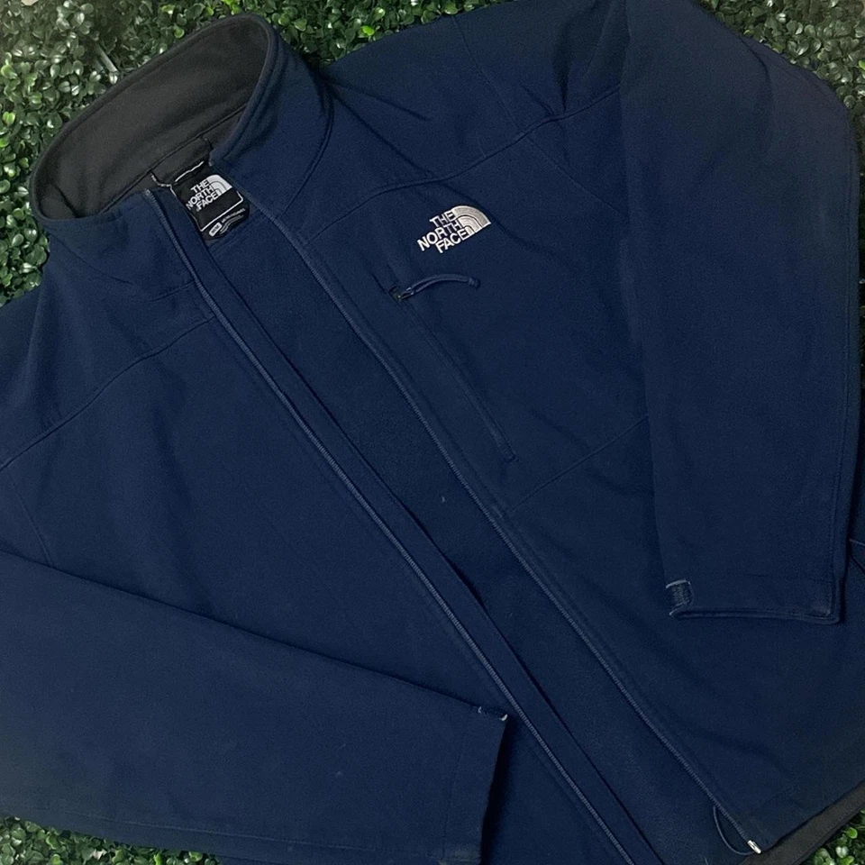 Chaqueta polar North Face Windwall azul marino para hombre talla M pequeño defecto sin cremallera Foto 2 de 2