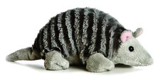 Aurora Mini Flopsie Gray Armadillo 8 Inch Plush Stuffed Animal
