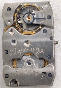 Vintage Elgin Grade 488 7 Jewel 18/0s Wrist watch movement Runs For Repair