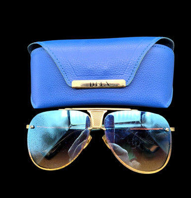 Authentic DITA  DECADE TWO GLD-BLUE DRX-2082-C-Gld-62 Men's Sunglasses