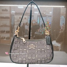 NWT Coach Teri Shoulder Bag In Signature Jacquard CCZ02 shinning thread       