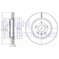 Delphi Bremsscheiben Hinten Ø315 BelüFtet FüR Opel Zafira Tourer C P12 Vauxhall