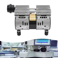 New 370W 8 Bar Oilless Piston Compressor Pump Double Cylinder High Pressure