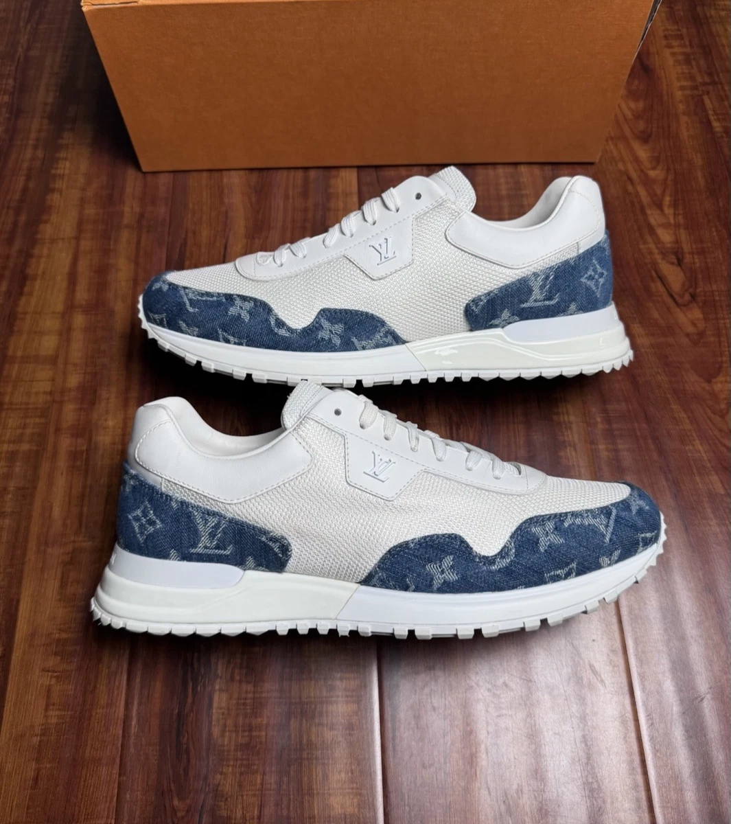 Louis Vuitton Trainer Sneaker Blue Monogram Denim for sale | eBay