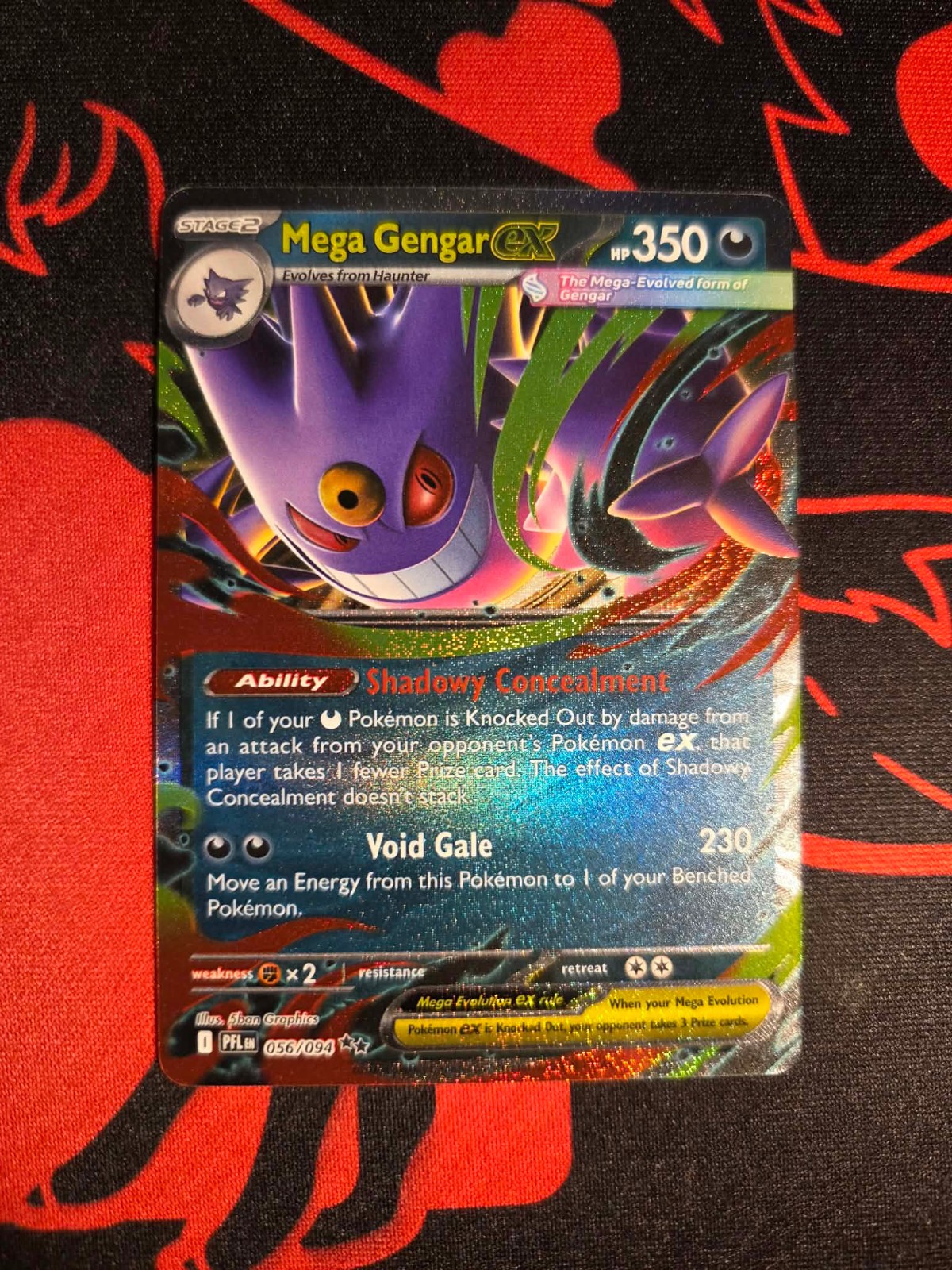 Mega Gengar ex 056/094 Me02: Phantasmal Flames Holo NM/M