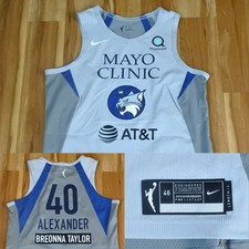 Asheika Alexander Minnesota Lynx Nike Jersey Vaporknit WNBA Game Issue Used 46+2