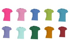 Basic Shirt T-Shirt Damen Rundhals Kurzarm vi...
