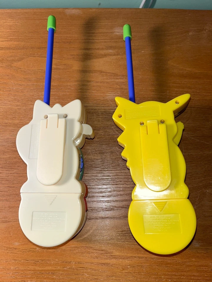 Винтажные рации 1999 Pokemon Pikachu And Meowth проверенные рабочие - Изображение 2 из 2