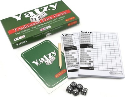 Yatzy traditionelles Würfelspiel, Glücks- und Taktikspiel, würfeln, um p zu erzielen