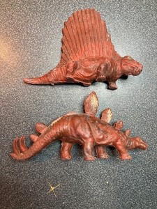 RARE Vintage 1950s Timpo Dinosaur Dimetrodon & Stegosaurus Prehistoric Animals