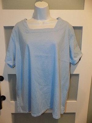 Mountain Lake Baby Blue SS Square Neck Shirt Size 2X Women's NWOT