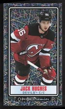 2021-22 O-Pee-Chee #P-9 Jack Hughes - O-Pee-Chee Premier Tallboys Patterned Foil