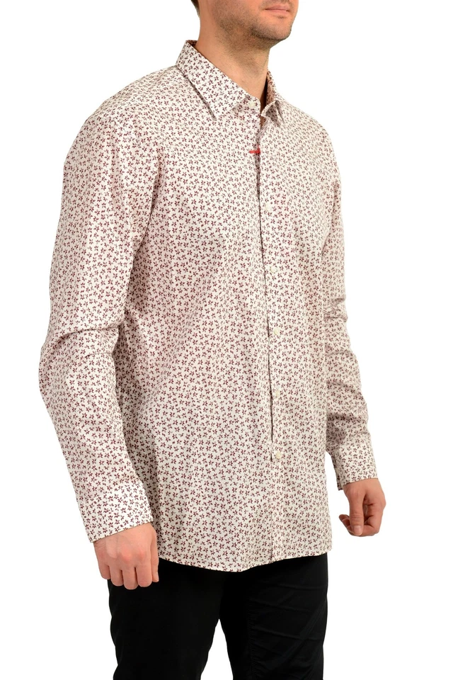 Hugo Boss Men's "Valerio" Modern Fit Floral Print Dress Shirt US 18 IT 46 - Image 2 of 4