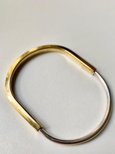 Tiffany & Co.  18k yellow and white gold Bangle Bracelet Size Medium RRP £4475