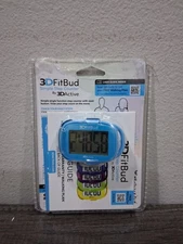 3D Fitbud Simple Step Counter Walking 3D Pedometer with Clip and Lanyard 