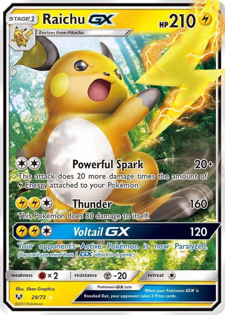 Raichu GX 029 - Holo Pokemon Shining Legends