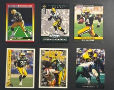1990’s NFL GB Packers HOF (6) Card Lot Sterling Sharpe LeRoy Butler Reggie White
